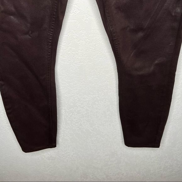 7 For All Mankind Jen7 Hight Waist Ankle Skinny Jeans Coated Brown size 2 NEW - Picture 4 of 9